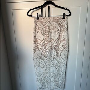 Stone Cold Fox Elliot Lace Midi Skirt